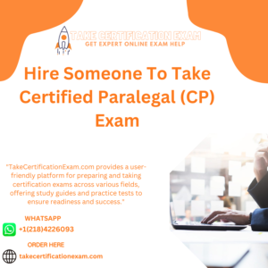 Hire Someone To Take Certified Paralegal (CP) Exam